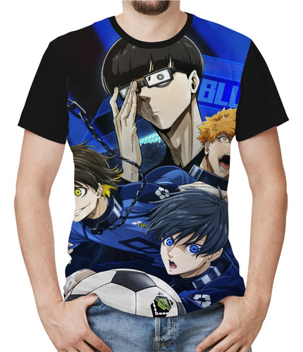 Camiseta/camisa Anime Blue Lock Personagens Futebol